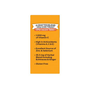 Vitamin C 1000mg (per serving) - Airborne Very Berry Effervescent Tablets (36 count in a box), Gluten-Free Immune Support Supplement, With Vitamins A C E, ZINC, Selenium, Echinacea & Ginger