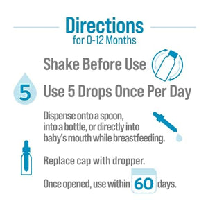 Culturelle Baby Probiotic Drops + Vitamin D, Immune & Digestive Health Support for Babies, Infants & Newborns 0-12 Months, 30 Day Supply, Gluten Free & Non-GMO, 9ml