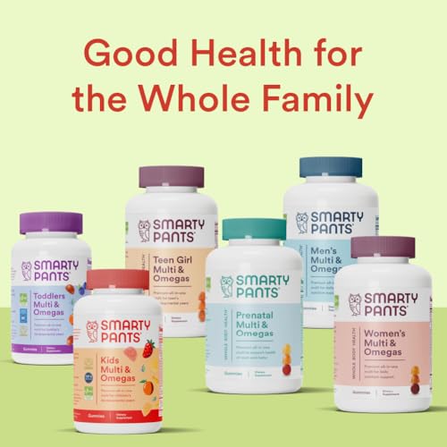 SmartyPants Kids Multivitamin & Fiber Gummies: Prebiotic Fiber to Support Kids Digestion with Vitamin D3, C, Vitamin B12, B6, A, Zinc, Biotin, Folate, Three Fruit Flavors, 90 Count (30 Day Supply)