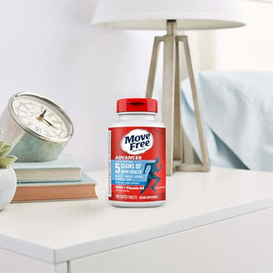 Move Free Advanced Glucosamine Chondroitin MSM + Vitamin D3 Joint Support Supplement, Supports Mobility Comfort Strength Flexibility & Bone + Immune Health - 120 Tablets (60 servings)*