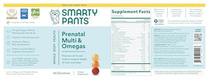 SmartyPants Prenatal Multivitamin Gummies - Improved Formula: Omega 3 (DHA/EPA), Methylfolate, Biotin, Vitamin D3, C, Vitamin B12, B6, Vitamin A, K & Zinc, Gluten Free, 120 Count (40 Day Supply)