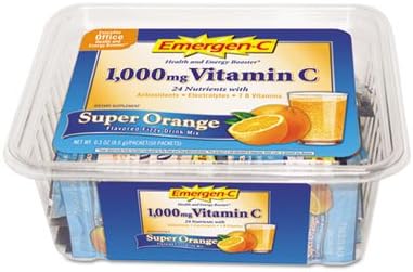 Emergen-C Products - Emergen-C - Immune Defense Drink Mix, Super Orange, 0.3 oz Packet, 50/Pack - Sold As 1 Pack - Extra power-packed drink mix boosts immune system. - Consists of essential vitamins and minerals to keep immune systems and employee product