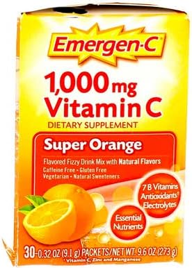 Emergen-C, Super Orange, 30 pkt, Pack of 2