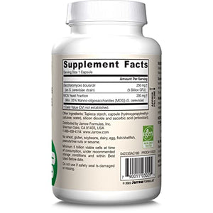 Jarrow Formulas Saccharomyces Boulardii + MOS Probiotics for Digestive Health and Intestinal Tract Support - 5 Billion CFU Per Serving - 90 Delayed Release Caps - Probiotic + Prebiotic - 90 Servings