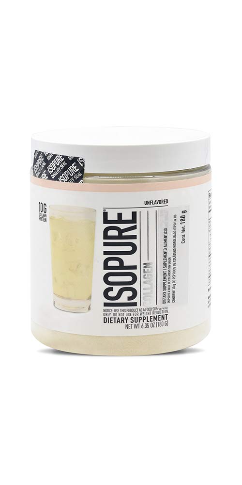 Isopure Multi Collagen Peptides Protein Powder, Vitamin C for Immune Support, Type 1, 2 & 3, Keto Friendly, for Recovery Support, Joints, Cartilage, Skin & Nails - Gluten No, Unflavored, 15 Servings