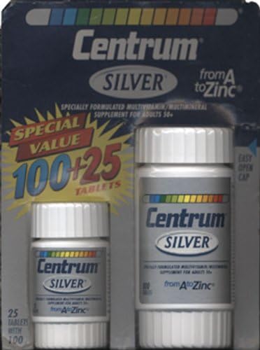 Centrum Silver from A to Zinc Supplement for Adults 50+ Special Value 100+25 Tablets