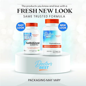 Doctors Best Nattokinase, 2000 Fus, Supports Cardiovascular Health, Non-GMO, Vegan 90 Veggie Caps