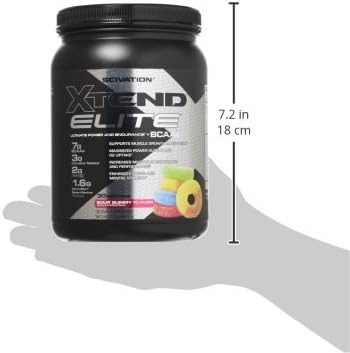 Scivation Xtend Elite Bcaa Powder Sour Gummy | Sugar Free Post Workout Muscle Recovery Drink with Amino Acids | 7g bcaas for Men & Women | 30 Servings