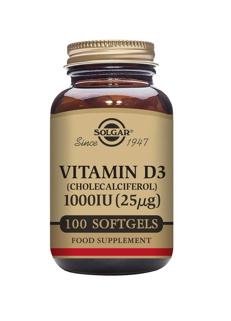 Solgar Vitamin D3 (Cholecalciferol) 25 MCG (1000 IU), 250 Softgels - Helps Maintain Healthy Bones & Teeth - Immune System Support - Non-GMO, Gluten-Free, Dairy Free - 250 Servings
