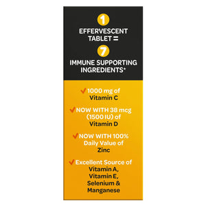 Vitamin C 1000mg (per serving) - Airborne Very Berry Effervescent Tablets (36 count in a box), Gluten-Free Immune Support Supplement, With Vitamins A C E, ZINC, Selenium, Echinacea & Ginger