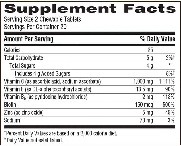 Emergen-C Vitamin C 1000 mg Chewables Tablets Orange Blast - 40 ct, Pack of 3