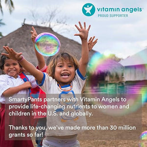 SmartyPants Organic Kids Multivitamin Gummies: Omega 3 (ALA), Vitamin D3, C, Vitamin B12, B6, A, K & Zinc for Immune Support, Biotin, Vegetarian, Three Fruit Flavors, 120 Count (30 Day Supply)