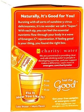 Emergen-C, Super Orange, 30 pkt, Pack of 2