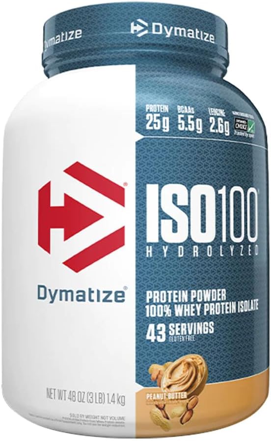 Dymatize ISO 100 Hydrolyzed Whey Protein Isolate - Gourmet Chocolate 1.6 lbs