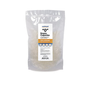Nutricost Empty Capsules Gelatin Size 0-1,000 Clear Empty Gel Capsules - Kosher, Non-GMO, Soy Free, Gluten Free