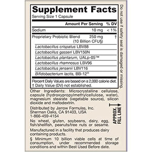 Jarrow Formulas Fem-Dophilus Advanced Probiotics 10 Billion CFU with 6 Science-Backed Strains, for Vaginal, Urinary Tract, Digestive, and Immune Support, 30 Veggie Capsules, Shelf-Stable, Pack of 12