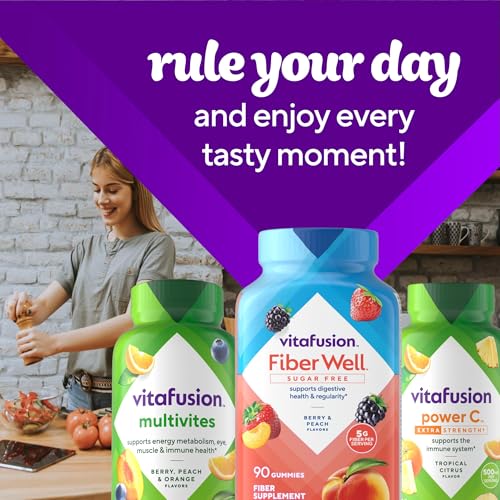 Vitafusion Fiber Well Gummy Vitamins, 90 Count (Packaging May Vary)