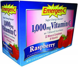 Emergen-C Vitamin C Drink Mix Packets Raspberry 30 Each