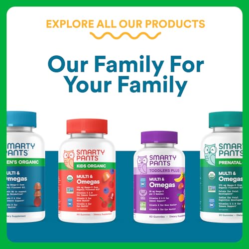 SmartyPants Multivitamin for Men, Organic Gummies: Methylfolate, Omega 3 (ALA), Vitamin D3, C, Vitamin B12, B6, A, K & Zinc for Immune Support, Biotin, Vegetarian, 120 Gummies (30 Day Supply)