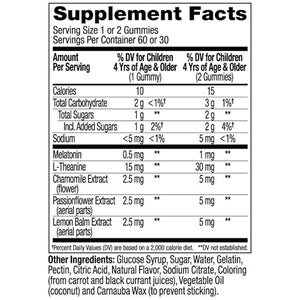 OLLY Kids Sleep Gummy, Occasional Sleep Support, 0.5mg Melatonin, L Theanine, Chamomile, and Lemon Balm Extracts, Childrens Chewable Supplement, Raspberry Flavor - 90 Count