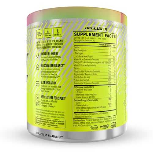 Cellucor C4 Sport Pre Workout Powder - NSF Certified for Sport - Elite Hydration - 200mg Caffeine + Creatine + Beta-Alanine - Electrolytes and Energy Supplement - Watermelon, 20 Servings