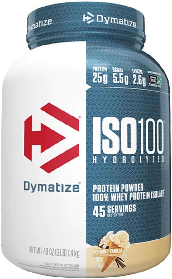 Dymatize ISO 100 Hydrolyzed Whey Protein Isolate - Gourmet Chocolate 1.6 lbs