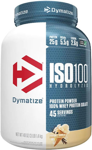 Dymatize ISO 100 Hydrolyzed Whey Protein Isolate - Gourmet Chocolate 1.6 lbs