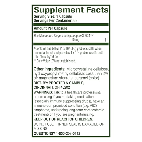 Align Probiotic, Pro Formula, Probiotics for Women and Men, Probiotics for Digestive Health, Men and Womens Probiotic Capsules Help Relieve Occasional Bloating & Gas*, 63 Capsules