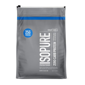 Isopure Bundle of Zero Carb 100% Pure Whey Isolate Protein Powder, Strawberries & Cream, 25g Protein Per Serving, 1 Lb, 15 Servings + Isopure 100% Pure Creatine Monohydrate Powder, 100 Servings