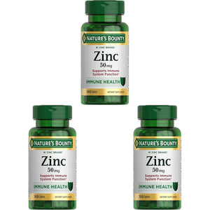 Nature’s Bounty Zinc 50mg | Immune System, Skin, & Antioxidant Health Support | Contributes to DNA Formation | Vegetarian, Non-GMO, Gluten Free | 100 Caplets, 1 Serving Per Day for Daily Health