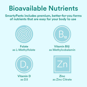 SmartyPants Prenatal Multivitamin Gummies - Improved Formula: Omega 3 (DHA/EPA), Methylfolate, Biotin, Vitamin D3, C, Vitamin B12, B6, Vitamin A, K & Zinc, Gluten Free, 120 Count (40 Day Supply)