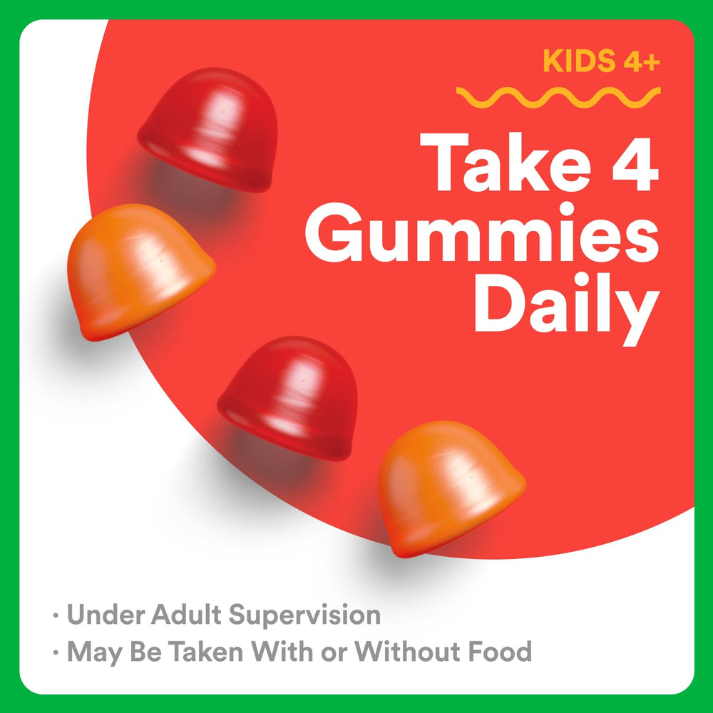 SmartyPants Organic Kids Multivitamin Gummies: Omega 3 (ALA), Vitamin D3, C, Vitamin B12, B6, A, K & Zinc for Immune Support, Biotin, Vegetarian, Three Fruit Flavors, 120 Count (30 Day Supply)