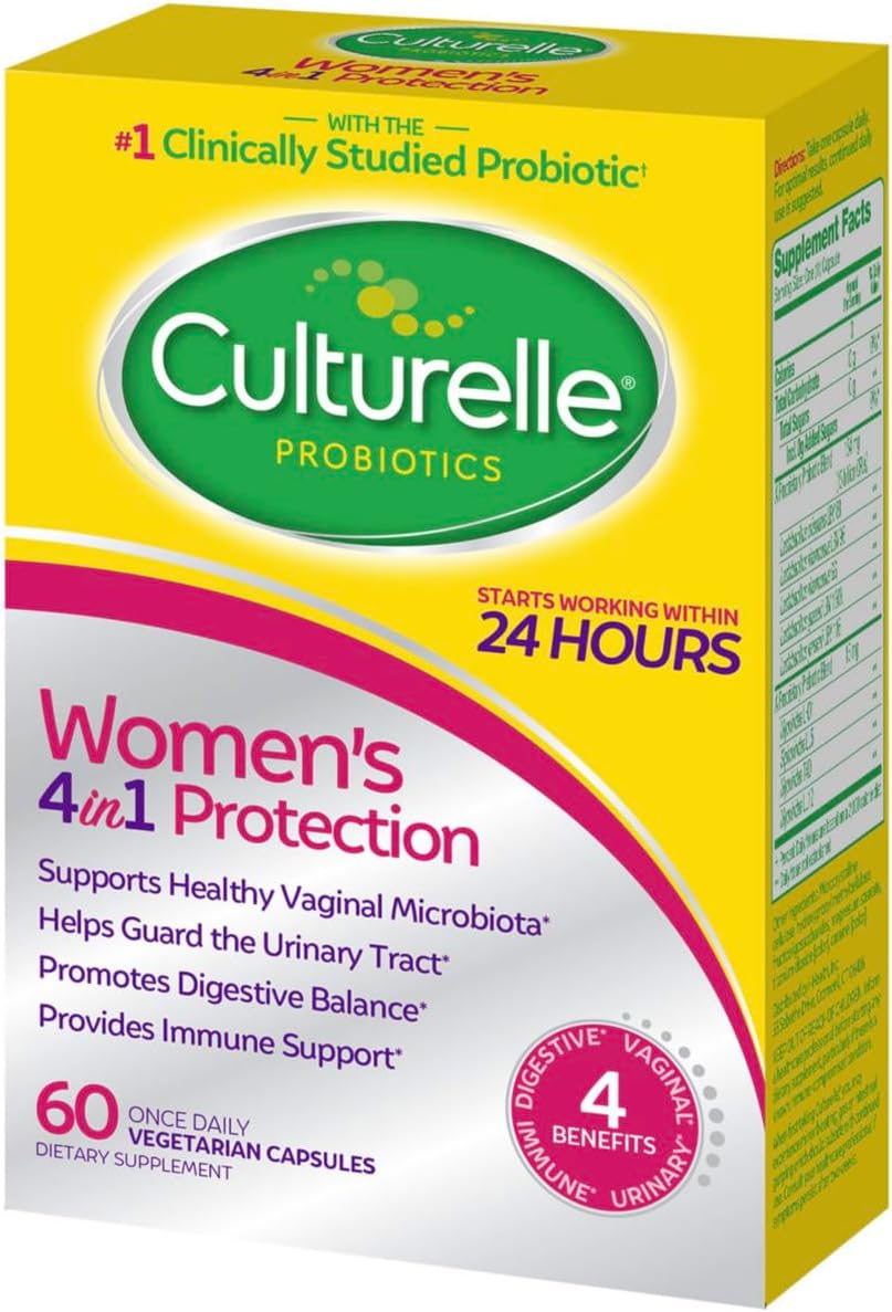 Culturelle Women’s Healthy Balance Daily Probiotics for Women - Supports Digestive, Vaginal and Immune Health, Occasional Diarrhea, Gas & Bloating - Non-GMO 60ct (2 -Pack) (2)