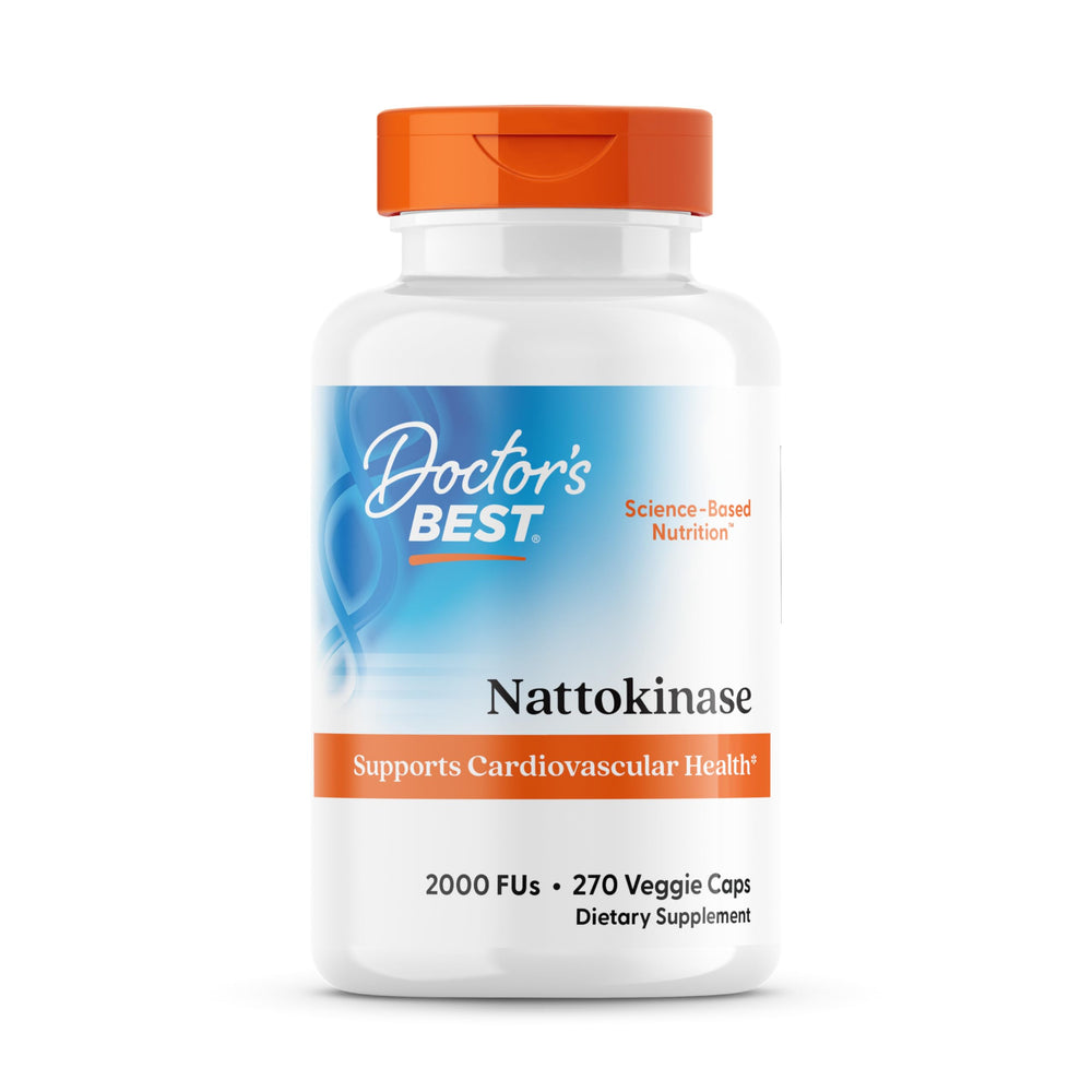 Doctors Best Nattokinase, 2000 Fus, Supports Cardiovascular Health, Non-GMO, Vegan 90 Veggie Caps