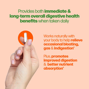 Culturelle Bloating & Gas Defense, Digestive Enzymes & Probiotics for Digestive Health, 30 Capsules, Supports Occasional Indigestion & Discomfort