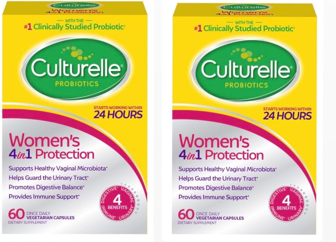 Culturelle Women’s Healthy Balance Daily Probiotics for Women - Supports Digestive, Vaginal and Immune Health, Occasional Diarrhea, Gas & Bloating - Non-GMO 60ct (2 -Pack) (2)