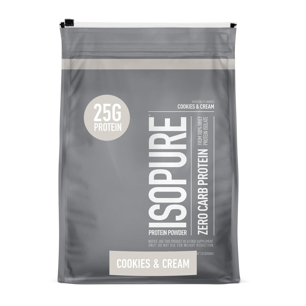 Isopure Bundle of Zero Carb 100% Pure Whey Isolate Protein Powder, Strawberries & Cream, 25g Protein Per Serving, 1 Lb, 15 Servings + Isopure 100% Pure Creatine Monohydrate Powder, 100 Servings