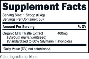 Nutricost Organic Milk Thistle (Silybum Marianum) 8 OZ - 400mg Per Serving, Unflavored - Non-GMO, Gluten Free, USDA Organic