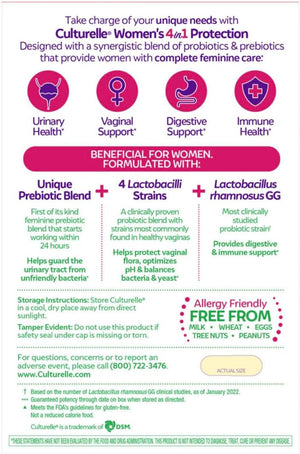 Culturelle Women’s Healthy Balance Daily Probiotics for Women - Supports Digestive, Vaginal and Immune Health, Occasional Diarrhea, Gas & Bloating - Non-GMO 60ct (2 -Pack) (2)
