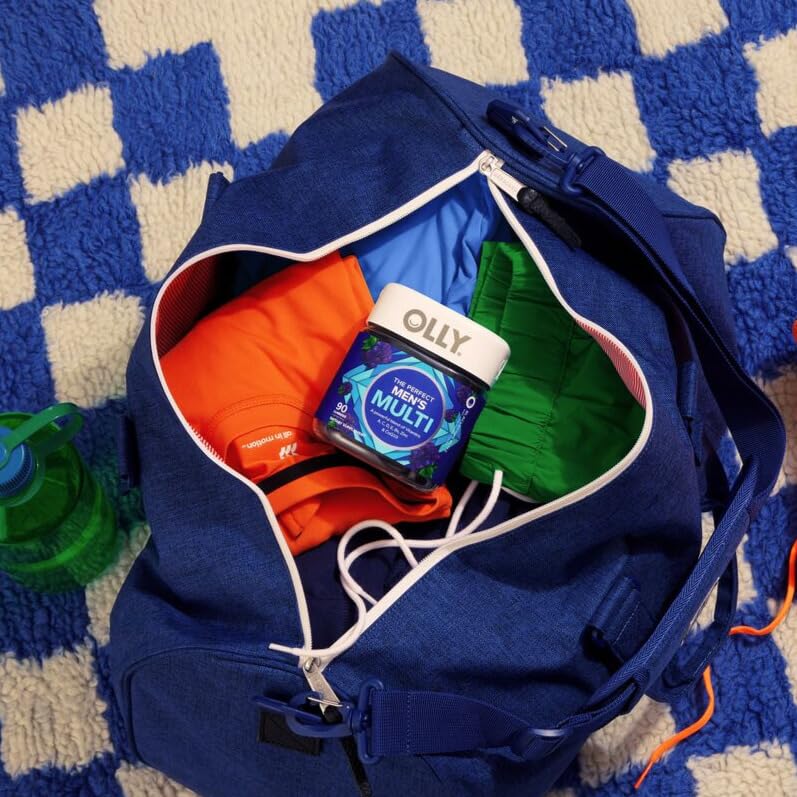 OLLY Men's Multi Gummies, Supports Overall Wellness,* Vitamins A, C, D, E, Bs & Zinc, BlackBerry Blitz Flavored, 65 Day Supply - 130 Count