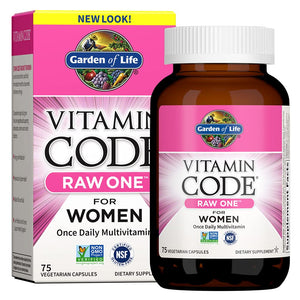 Garden of Life Multivitamin for Women, Vitamin Code Raw One for Women, Once Daily Women's Multi - 30 Capsules, One a Day Vitamins Whole Food Iron, Probiotics for Womens Health, Gluten Free Vegetarian