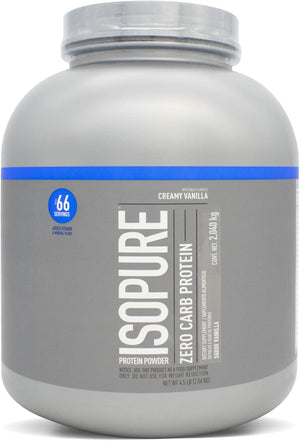 Isopure Zero Carb, Keto Friendly Protein Powder, 100% Whey Protein Isolate, Flavor: Creamy Vanilla, 4.5 Pounds