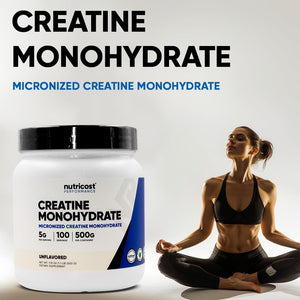 Nutricost Bulk Pack - 3 Pack Creatine Monohydrate Micronized Powder - 500G, 5000mg Per Serv (5g) - Micronized Creatine Monohydrate, 100 Servings, 17.9 Oz (3 Pack)