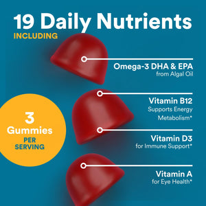 SmartyPants Multivitamin for Men, Organic Gummies: Methylfolate, Omega 3 (ALA), Vitamin D3, C, Vitamin B12, B6, A, K & Zinc for Immune Support, Biotin, Vegetarian, 120 Gummies (30 Day Supply)