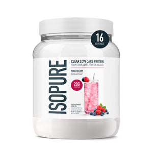 Isopure Clear Whey Isolate Protein Powder, Lactose Free, Gluten Free, Naturally Flavored, Pineapple Orange Banana, 20g Protein Per Serving, 1.9 Lb, 36 Servings (Packaging May Vary)