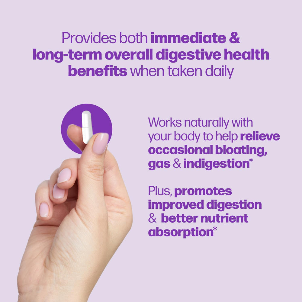 Culturelle Bloating & Gas Defense, Digestive Enzymes & Probiotics for Digestive Health, 30 Capsules, Supports Occasional Indigestion & Discomfort