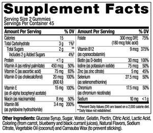 OLLY Men's Multi Gummies, Supports Overall Wellness,* Vitamins A, C, D, E, Bs & Zinc, BlackBerry Blitz Flavored, 65 Day Supply - 130 Count