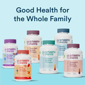 SmartyPants Teen Guy Formula, Daily Multivitamin Gummies: Vitamins C, B12, K, Zinc, & Biotin for Immune Support, Energy, Skin & Hair Support, Assorted Fruit Flavor, 120 Gummies (30 Day Supply)