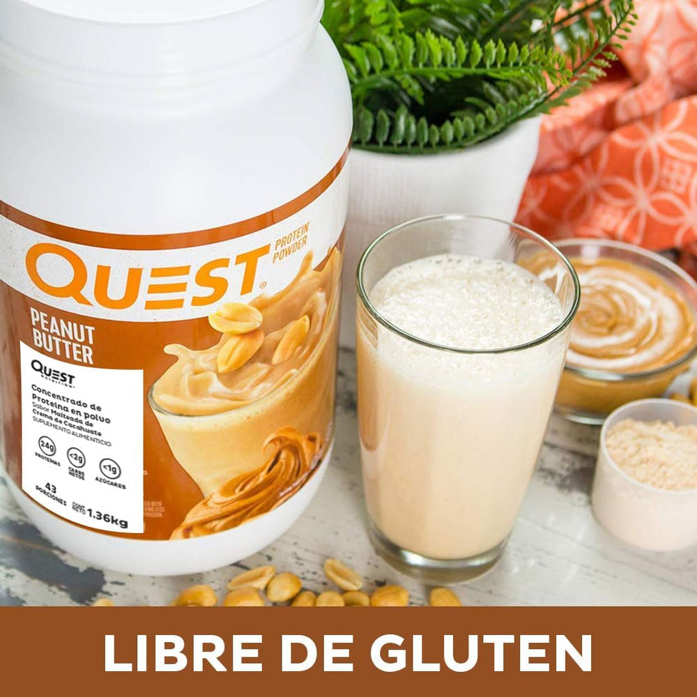 Quest Peanut Butter 23g & Cookies Cream 20g Protein Powders, Low Carb Gluten Free, 43 & 24 Servings