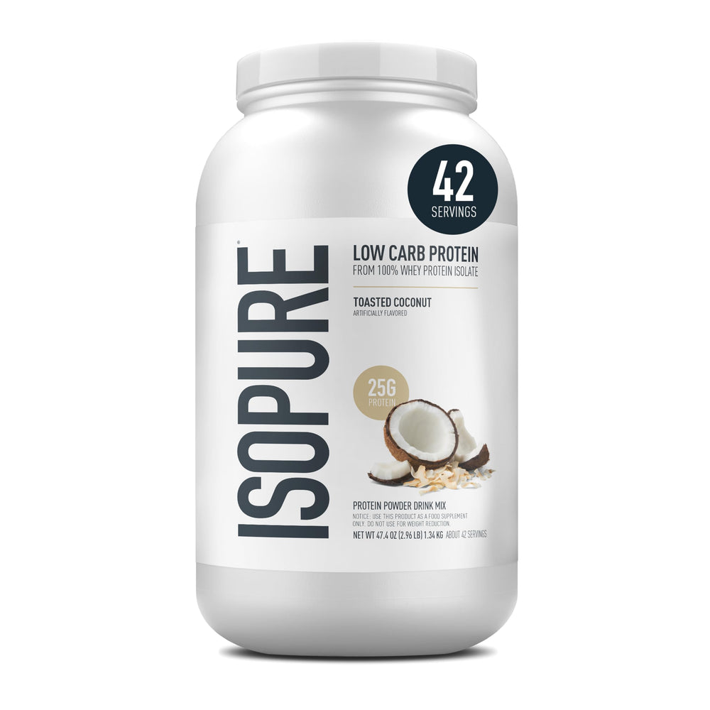 Isopure Bundle of Zero Carb 100% Pure Whey Isolate Protein Powder, Strawberries & Cream, 25g Protein Per Serving, 1 Lb, 15 Servings + Isopure 100% Pure Creatine Monohydrate Powder, 100 Servings